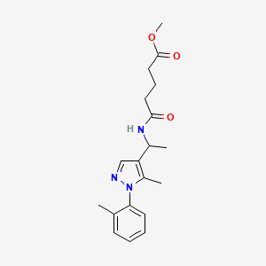 methyl 5-({1-[5-methyl-1-(2-methylphenyl)-1H-pyrazol-4-yl]ethyl}amino)-5-oxopentanoate