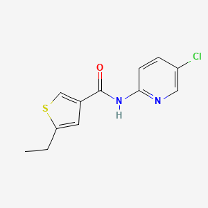 molecular formula C12H11ClN2OS B4594854 N-(5-chloropyridin-2-yl)-5-ethylthiophene-3-carboxamide 