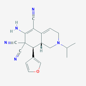 molecular formula C19H19N5O B459486 6-amino-8-(3-furyl)-2-isopropyl-2,3,8,8a-tetrahydro-5,7,7(1H)-isoquinolinetricarbonitrile CAS No. 459155-01-2