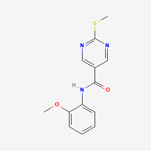 molecular formula C13H13N3O2S B4594860 N-(2-甲氧基苯基)-2-(甲硫基)-5-嘧啶甲酰胺 