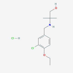 molecular formula C13H21Cl2NO2 B4594866 2-[(3-chloro-4-ethoxybenzyl)amino]-2-methylpropan-1-ol hydrochloride 