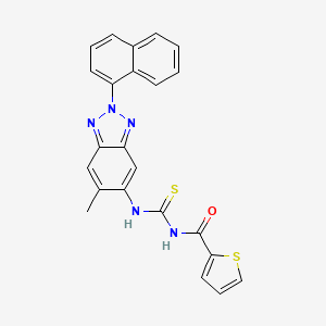 molecular formula C23H17N5OS2 B4594902 N-({[6-甲基-2-(1-萘基)-2H-1,2,3-苯并三唑-5-基]氨基}碳硫代)-2-噻吩甲酰胺 