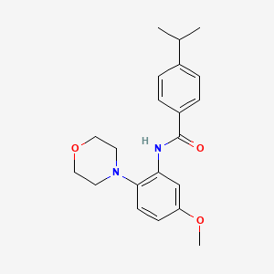 4-isopropyl-N-[5-methoxy-2-(4-morpholinyl)phenyl]benzamide