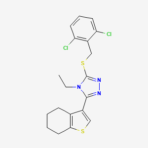 3-[(2,6-dichlorobenzyl)thio]-4-ethyl-5-(4,5,6,7-tetrahydro-1-benzothien-3-yl)-4H-1,2,4-triazole