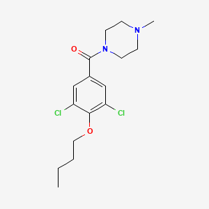 molecular formula C16H22Cl2N2O2 B4594947 1-(4-丁氧基-3,5-二氯苯甲酰)-4-甲基哌嗪 