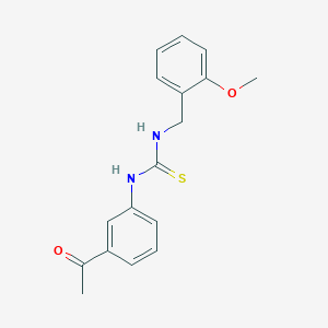 molecular formula C17H18N2O2S B4594950 N-(3-acetylphenyl)-N'-(2-methoxybenzyl)thiourea 