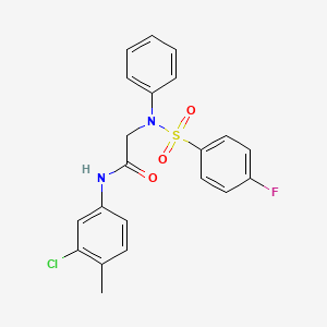 N~1~-(3-chloro-4-methylphenyl)-N~2~-[(4-fluorophenyl)sulfonyl]-N~2~-phenylglycinamide