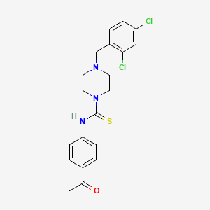 molecular formula C20H21Cl2N3OS B4594994 N-(4-乙酰苯基)-4-(2,4-二氯苄基)-1-哌嗪甲硫酰胺 