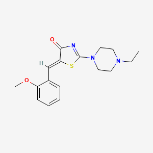 molecular formula C17H21N3O2S B4595013 2-(4-乙基-1-哌嗪基)-5-(2-甲氧基苄叉基)-1,3-噻唑-4(5H)-酮 