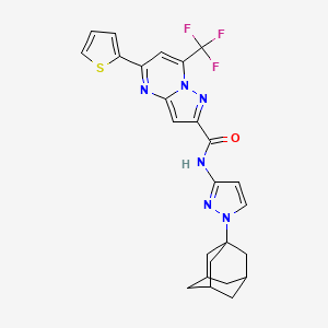 N-[1-(1-adamantyl)-1H-pyrazol-3-yl]-5-(2-thienyl)-7-(trifluoromethyl)pyrazolo[1,5-a]pyrimidine-2-carboxamide