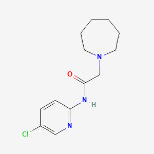 molecular formula C13H18ClN3O B4595027 2-(1-氮杂环戊基)-N-(5-氯-2-吡啶基)乙酰胺 