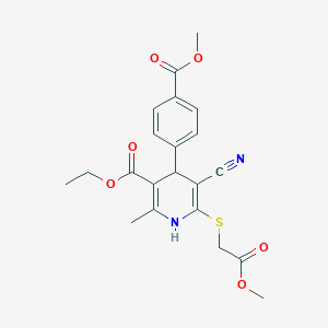 Ethyl 5-cyano-4-(4-methoxycarbonylphenyl)-6-(2-methoxy-2-oxoethyl)sulfanyl-2-methyl-1,4-dihydropyridine-3-carboxylate