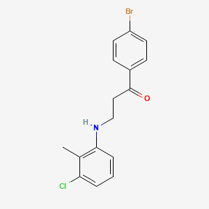 1-(4-bromophenyl)-3-[(3-chloro-2-methylphenyl)amino]-1-propanone