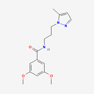 molecular formula C16H21N3O3 B4595053 3,5-二甲氧基-N-[3-(5-甲基-1H-吡唑-1-基)丙基]苯甲酰胺 