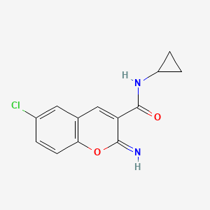 molecular formula C13H11ClN2O2 B4595070 6-氯-N-环丙基-2-亚氨基-2H-色烯-3-甲酰胺 