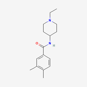 molecular formula C16H24N2O B4595092 N-(1-乙基-4-哌啶基)-3,4-二甲基苯甲酰胺 