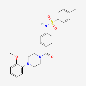 N-(4-{[4-(2-methoxyphenyl)-1-piperazinyl]carbonyl}phenyl)-4-methylbenzenesulfonamide