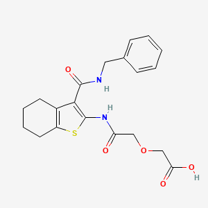 molecular formula C20H22N2O5S B4595107 [2-({3-[(苄氨基)羰基]-4,5,6,7-四氢-1-苯并噻吩-2-基}氨基)-2-氧代乙氧基]乙酸 