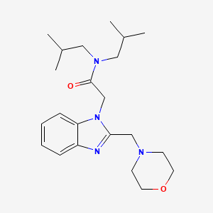 N,N-bis(2-methylpropyl)-2-{2-[(morpholin-4-yl)methyl]-1H-1,3-benzodiazol-1-yl}acetamide