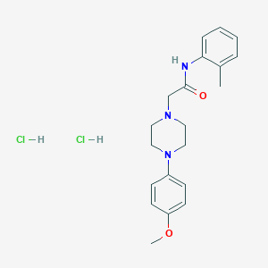 molecular formula C20H27Cl2N3O2 B4595113 2-[4-(4-methoxyphenyl)-1-piperazinyl]-N-(2-methylphenyl)acetamide dihydrochloride 