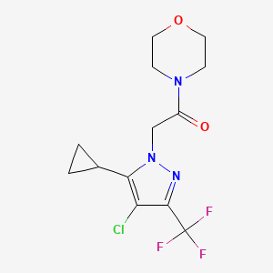 molecular formula C13H15ClF3N3O2 B4595118 4-{[4-氯-5-环丙基-3-(三氟甲基)-1H-吡唑-1-基]乙酰}吗啉 