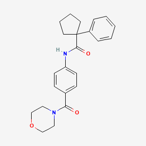 molecular formula C23H26N2O3 B4595134 N-[4-(4-morpholinylcarbonyl)phenyl]-1-phenylcyclopentanecarboxamide 