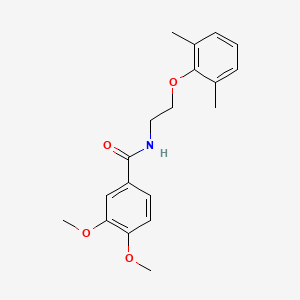 molecular formula C19H23NO4 B4595136 N-[2-(2,6-二甲基苯氧基)乙基]-3,4-二甲氧基苯甲酰胺 