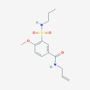 4-methoxy-N-(prop-2-en-1-yl)-3-(propylsulfamoyl)benzamide