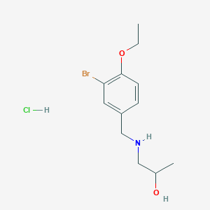 molecular formula C12H19BrClNO2 B4595182 1-[(3-溴-4-乙氧基苄基)氨基]丙烷-2-醇盐酸盐 