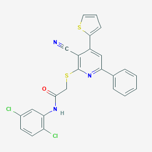 2-{[3-cyano-6-phenyl-4-(2-thienyl)-2-pyridinyl]sulfanyl}-N-(2,5-dichlorophenyl)acetamide