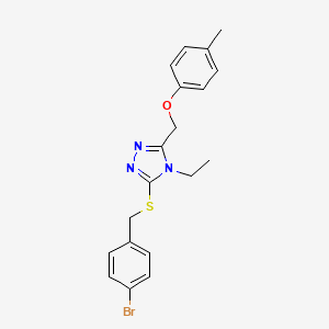 {5-[(4-BROMOBENZYL)SULFANYL]-4-ETHYL-4H-1,2,4-TRIAZOL-3-YL}METHYL (4-METHYLPHENYL) ETHER