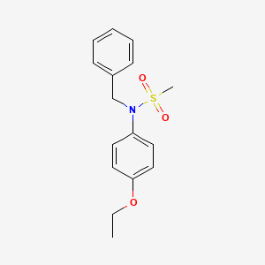 molecular formula C16H19NO3S B4595192 N-苄基-N-(4-乙氧基苯基)甲磺酰胺 