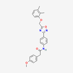 molecular formula C26H25N3O4 B4595217 N-(4-{5-[(2,3-二甲基苯氧基)甲基]-1,2,4-恶二唑-3-基}苯基)-2-(4-甲氧基苯基)乙酰胺 