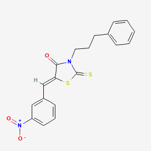 molecular formula C19H16N2O3S2 B4595224 5-(3-nitrobenzylidene)-3-(3-phenylpropyl)-2-thioxo-1,3-thiazolidin-4-one 