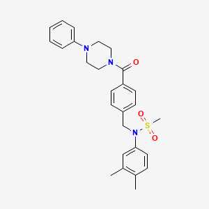 N-(3,4-dimethylphenyl)-N-{4-[(4-phenyl-1-piperazinyl)carbonyl]benzyl}methanesulfonamide