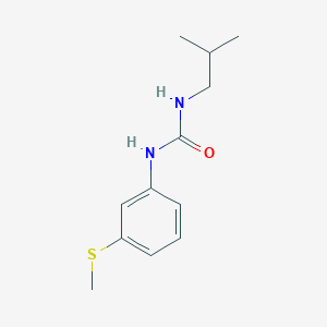 molecular formula C12H18N2OS B4595237 N-ISOBUTYL-N'-[3-(METHYLSULFANYL)PHENYL]UREA 