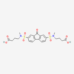 molecular formula C23H26N2O9S2 B4595265 4,4'-{(9-氧代-9H-芴-2,7-二基)双[磺酰基(甲亚胺)]}二丁酸 