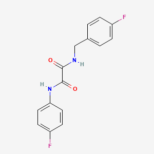 molecular formula C15H12F2N2O2 B4595289 N-(4-氟苄基)-N'-(4-氟苯基)乙二酰胺 