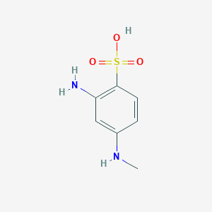 molecular formula C7H10N2O3S B045953 2-Amino-4-(methylamino)benzene-1-sulfonic acid CAS No. 123848-64-6