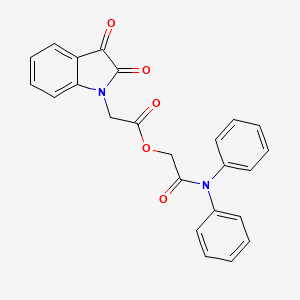 molecular formula C24H18N2O5 B4595307 2-(二苯氨基)-2-氧代乙基(2,3-二氧代-2,3-二氢-1H-吲哚-1-基)乙酸酯 