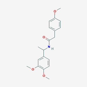 molecular formula C19H23NO4 B4595320 N-[1-(3,4-dimethoxyphenyl)ethyl]-2-(4-methoxyphenyl)acetamide 