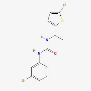 molecular formula C13H12BrClN2OS B4595336 N-(3-bromophenyl)-N'-[1-(5-chloro-2-thienyl)ethyl]urea 