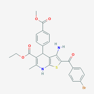 Ethyl 3-amino-2-(4-bromobenzoyl)-4-[4-(methoxycarbonyl)phenyl]-6-methyl-4,7-dihydrothieno[2,3-b]pyridine-5-carboxylate
