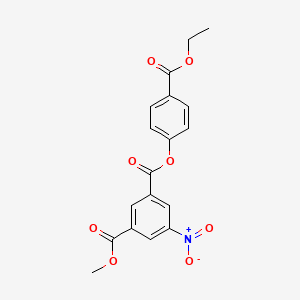 molecular formula C18H15NO8 B4595340 4-(乙氧羰基)苯基甲基5-硝基苯二甲酸 