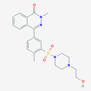 molecular formula C22H26N4O4S B4595347 4-(3-{[4-(2-hydroxyethyl)-1-piperazinyl]sulfonyl}-4-methylphenyl)-2-methyl-1(2H)-phthalazinone 