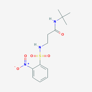 molecular formula C13H19N3O5S B4595352 N-tert-butyl-3-[(2-nitrophenyl)sulfonylamino]propanamide 