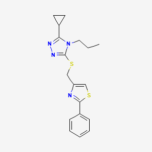 4-{[(5-CYCLOPROPYL-4-PROPYL-4H-1,2,4-TRIAZOL-3-YL)SULFANYL]METHYL}-2-PHENYL-1,3-THIAZOLE