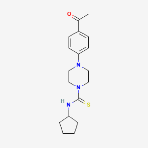 4-(4-acetylphenyl)-N-cyclopentyl-1-piperazinecarbothioamide