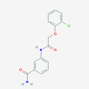 molecular formula C15H13ClN2O3 B4595435 3-{[(2-chlorophenoxy)acetyl]amino}benzamide 