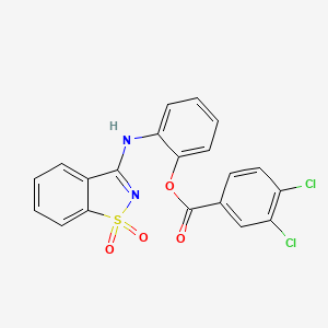 2-[(1,1-dioxo-2H-1??,2-benzothiazol-3-ylidene)amino]phenyl 3,4-dichlorobenzoate